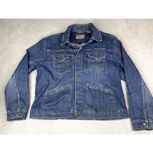 Western Wrangler Retro Jean Jacket Mens Size X Large George Strait God & Country